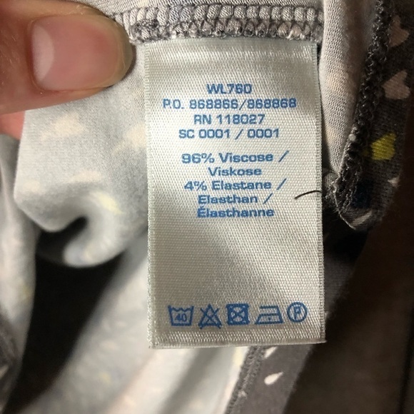 Boden Three Quarter Sleeve Gray & Yellow Abstract Print Tunic Size 10 - Picture 6 of 14